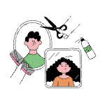 Hair styling and haircut